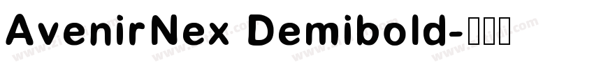 AvenirNex Demibold字体转换